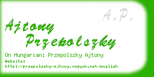 ajtony przepolszky business card